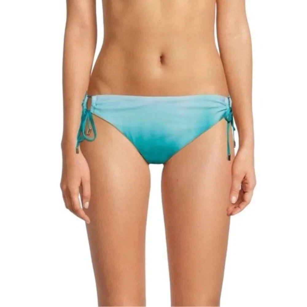 New La Blanca Ocean‎ Adjustable Loop Hipster Bikini Bottom in Turquoise Size 16